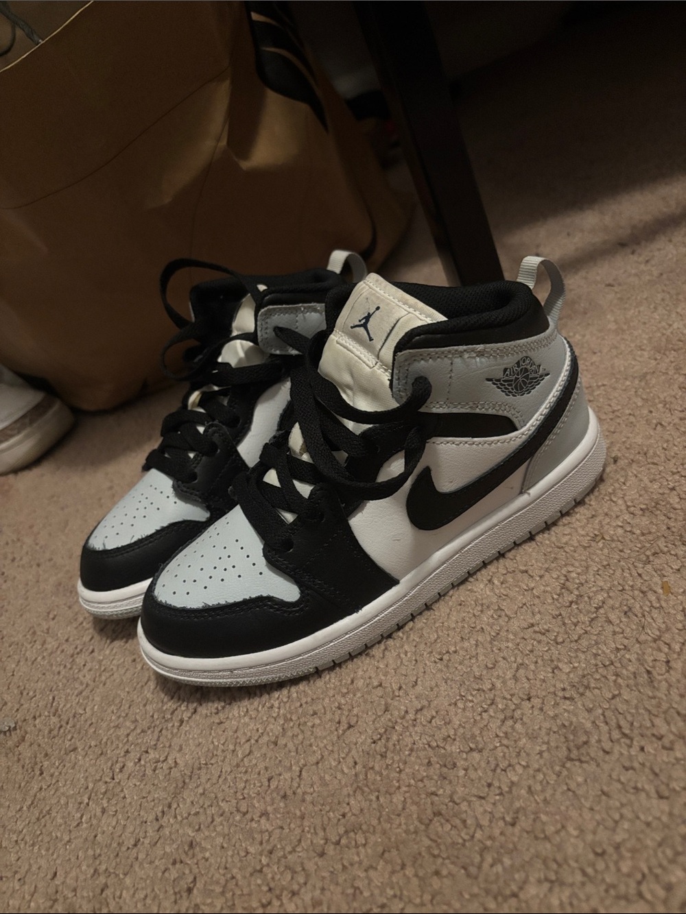 Nike Jordan Mid-Top Kids' Sneakers in light blue/Black/white